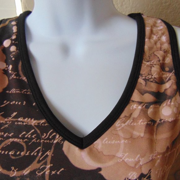 So Sporty Brown Floral Racerback Tank Top Size Medium NWT - Picture 3 of 8